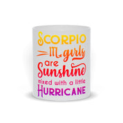 Skorpionitüdrukud on päikesepaistes segatud väikese orkaaniga kruusidega, Skorpioni sünnipäevakingiideede, kruusiga Skorpioni tüdrukutele - plusminusco.com