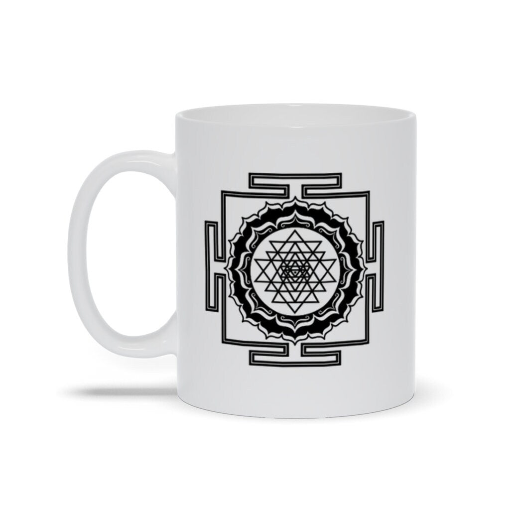 Sacred Geometry, Shri Yantra Mugs ,  sacred geometry art,Sri Chakra, Shri Yantra - plusminusco.com