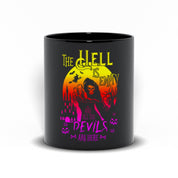 The Hell Is Empty And All The Devils Are Here Black Mugs, desperation makes devils of us all, Halloween theme mugs - plusminusco.com