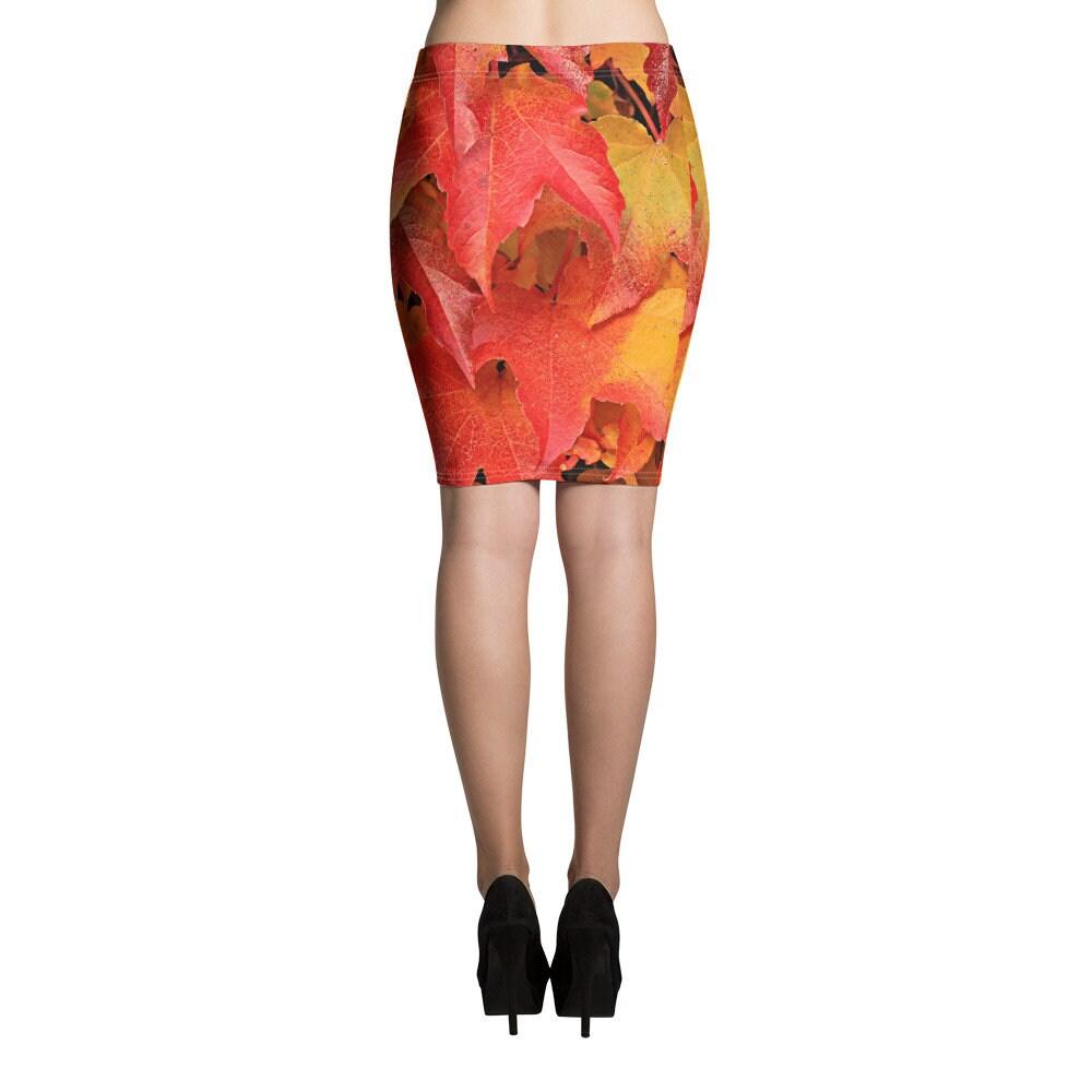 Fall Color Autumn leaves, All over print Pencil Skirt,fall leaves, Nature photography, Fall Color, Autumn leaves All over fall print, All over print fall, Autumn leaves, Fall Color, fall leaves, happy new year 2021, Nature photography, new years party, plusminusco - plusminusco.com