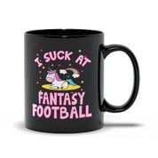 Chupo en las tazas negras de Fantasy Football, taza de fútbol, ​​taza de cerámica de Fantasy Football, taza de Fantasy Football, taza de café de Fantasy League - plusminusco.com