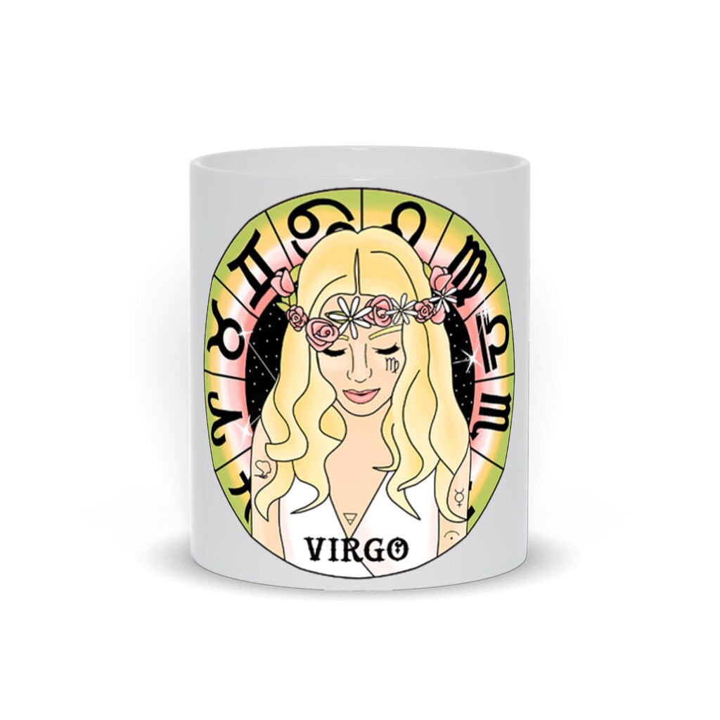 Virgo šalice Virgo darovi - Virgo Constellation šalica za kavu - Virgo šalice - Zodiac darovi za Djevicu - Virgo rođendanski poklon - Zodiac šalica za kavu - plusminusco.com