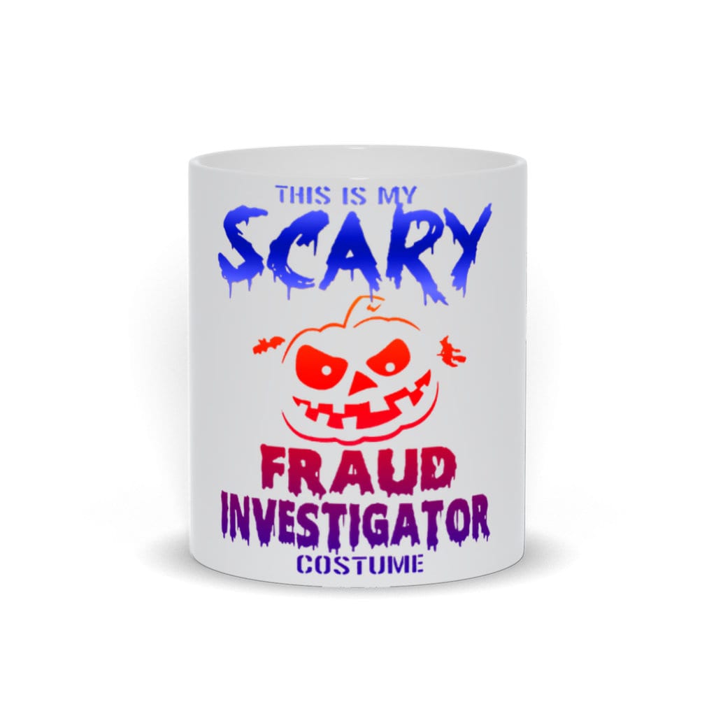 Hrnek s kostýmem pro vyšetřovatele This Is My Scary Fraud, Zábavný vyšetřovatel, Zábavný podvod, Dárek pro vyšetřovatele - plusminusco.com