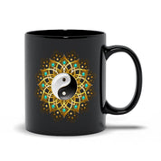 Yin Yang Mandala Black Mugs, Symbol Of Yin Yang,Mandala Art  Tribal Art, Harmony, Meditation, Seek Balance, Gift for Her, Gift for Him - plusminusco.com