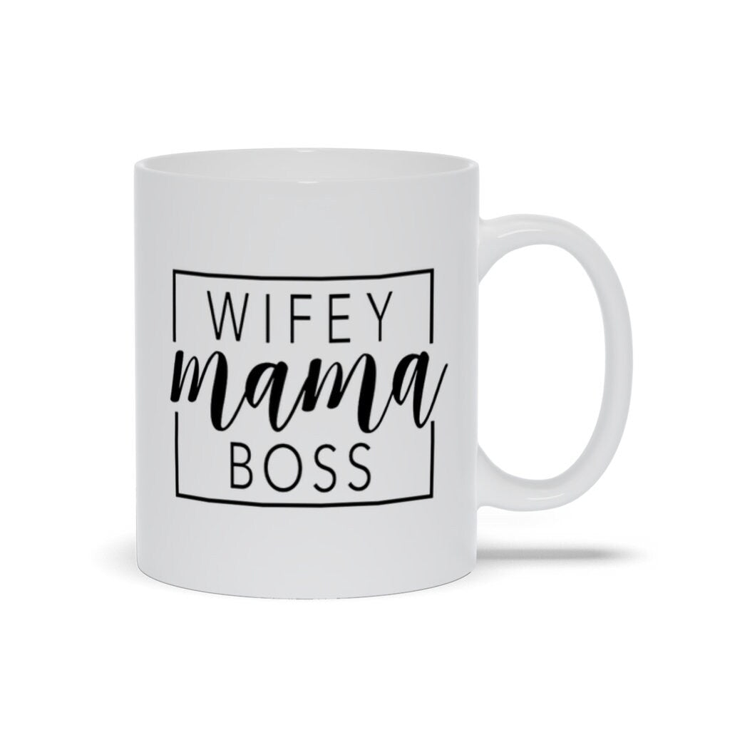 Wifey Mama Boss マグカップ - plusminusco.com