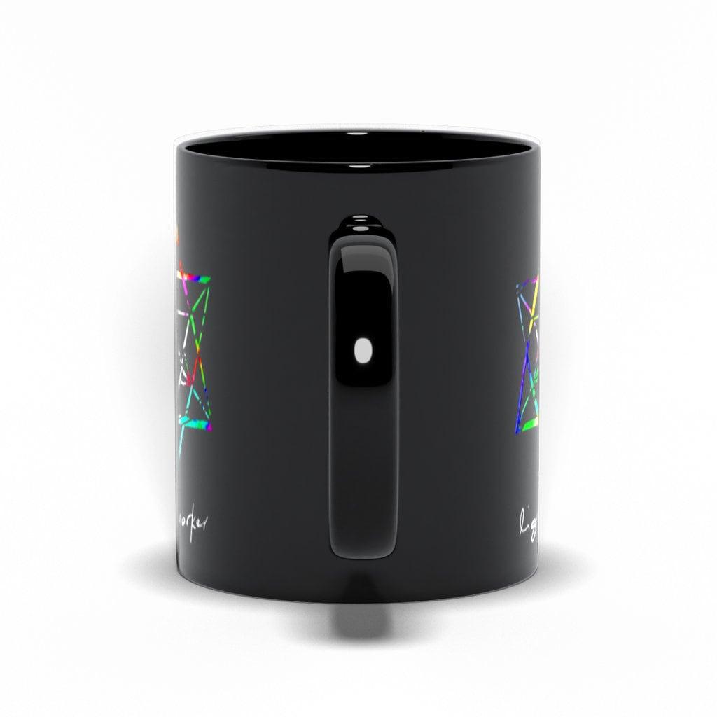 Lightworker Merkaba Sacred Geometry Abstract Black Mugs Lightworker, Merkaba, Sacred Geometry - plusminusco.com