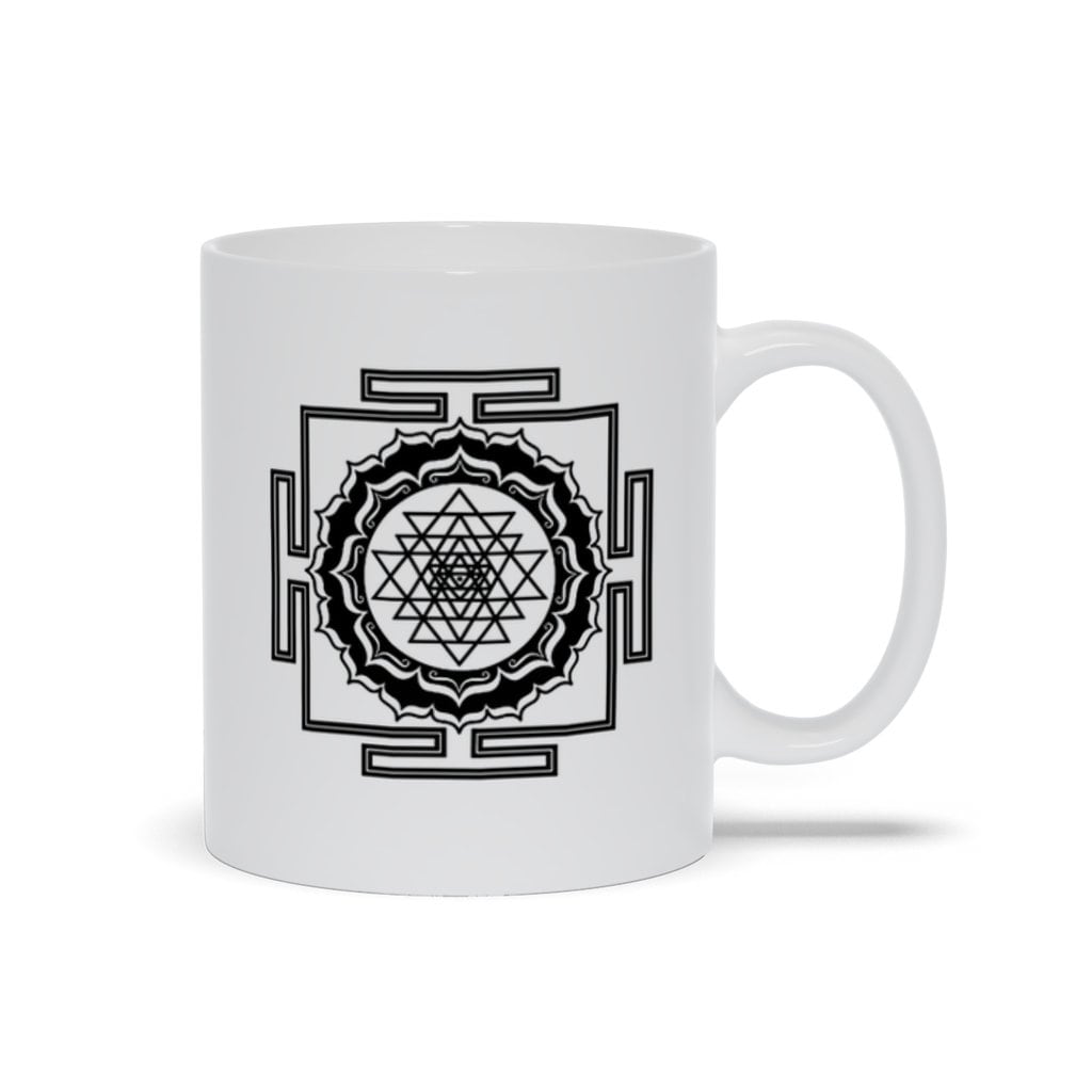 Sacred Geometry, Shri Yantra Mugs ,  sacred geometry art,Sri Chakra, Shri Yantra - plusminusco.com