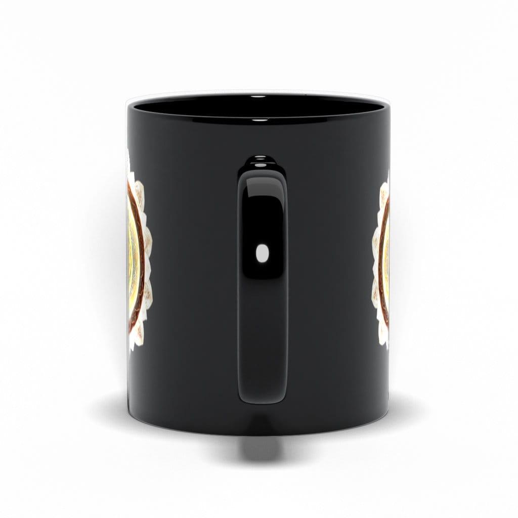 Chakra Black Mugs Black Mugs, Chakra 2020, geometry mug, mandala mug, Manipura Chakra, metaphysical mug, plusminusco, positivity mug, sacred geometry gift, sacred geometry mug, Sacred Vastu, unique art mug, vastu shastra mug - plusminusco.com