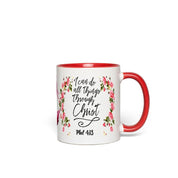 I Can Do All Things Through Christ Accent Mugs || Christmas Mug Christmas Mug, I Can Do All Things, Peace mug, plusminusco, Through Christ - plusminusco.com