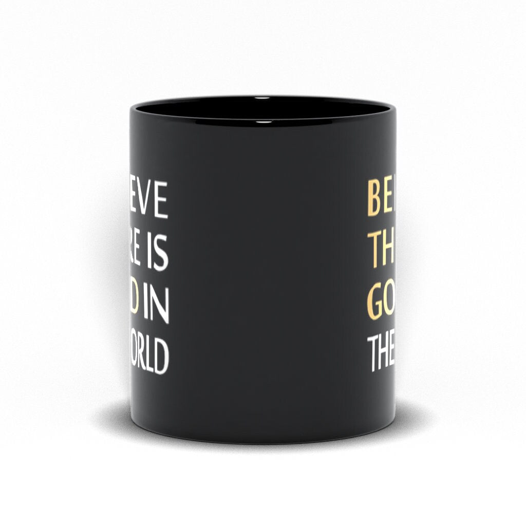世界には善があると信じて ブラック マグカップ - plusminusco.com