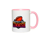 Respect The Commish Accent puodeliai,Amerikietiškojo futbolo puodelis – Futbolo gerbėjų dovana – Futbolo puodelis – Futbolo sezono dovana – Žaidimas – plusminusco.com