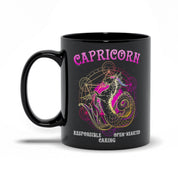 Capricorn | Responsable, Mapagmalasakit, Bukas ang Puso na Black Mug - plusminusco.com