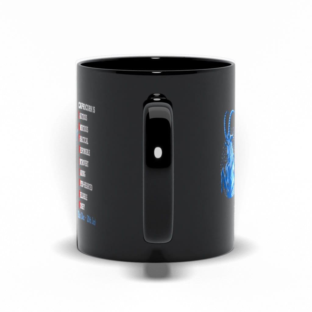 The Capricorn, Capricorn Is Cautious, Ambitious, Practical, Responsible, Introvert, Caring, Open-Hearted, Reliable, And Nosey Black Mugs Ambitious, Caring, December Born, Introvert, Open-Hearted, Practical, Reliable, Responsible, The Capricorn - plusminusco.com