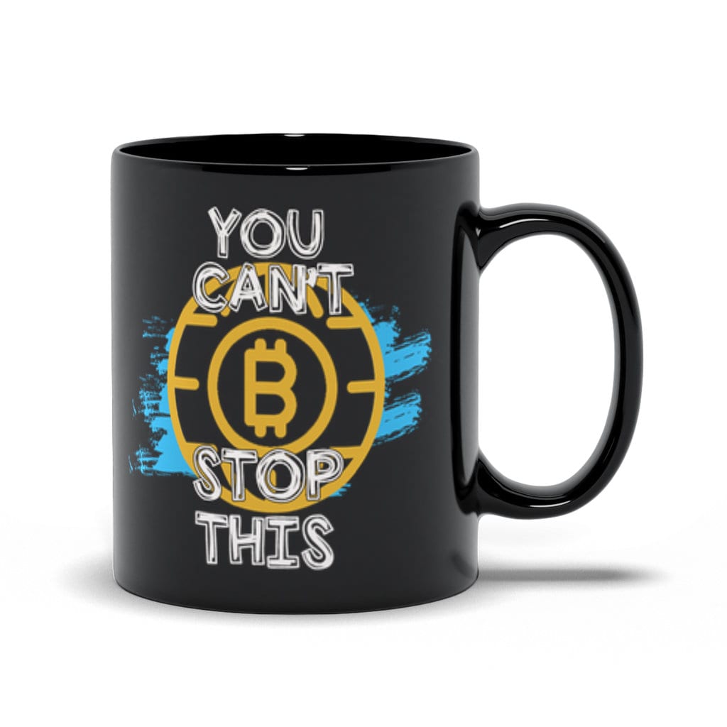 Nemůžete to zastavit | Bitcoinové černé hrnky - plusminusco.com
