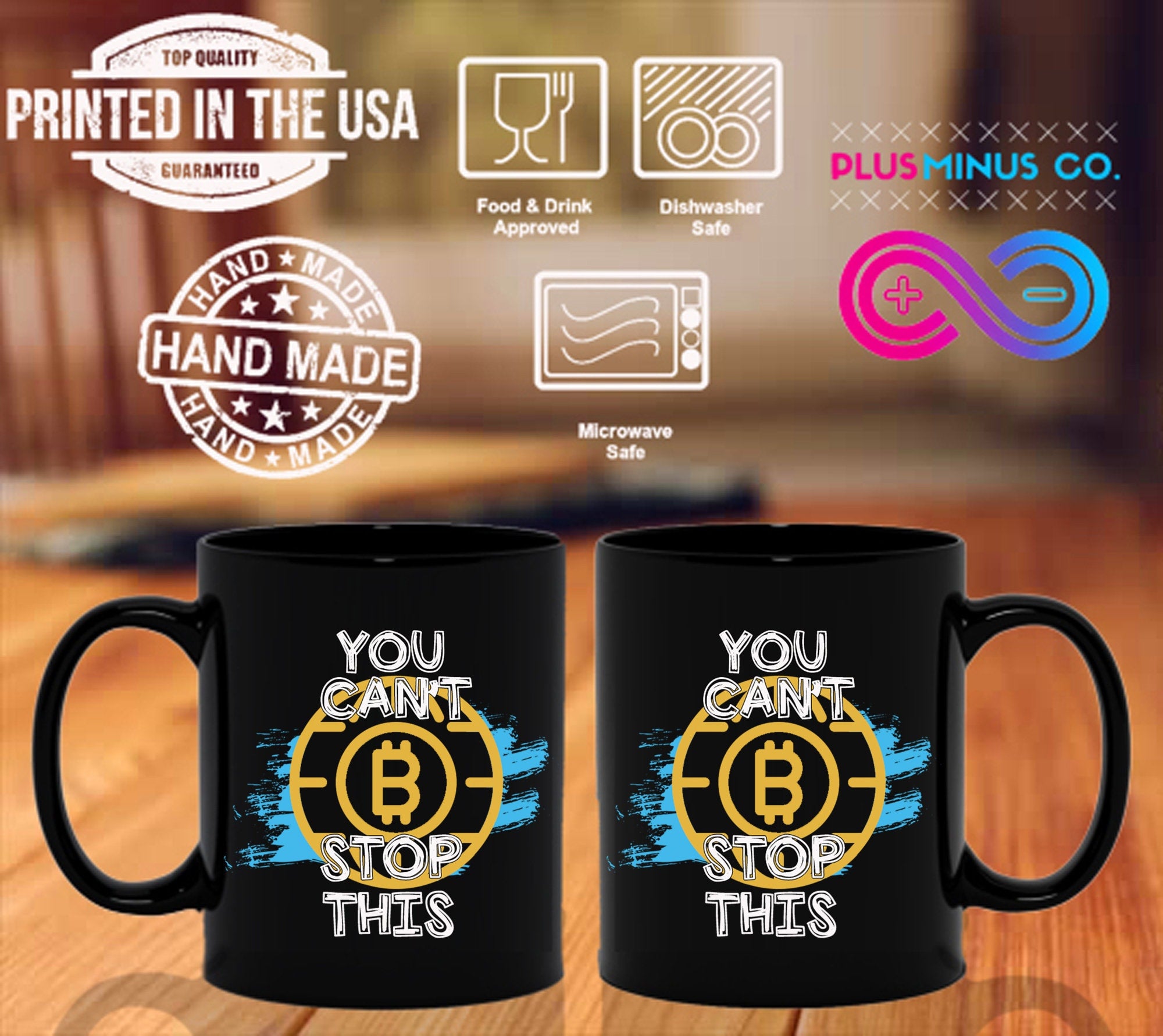 Tega ne moreš ustaviti | Bitcoin Black Mugs - plusminusco.com
