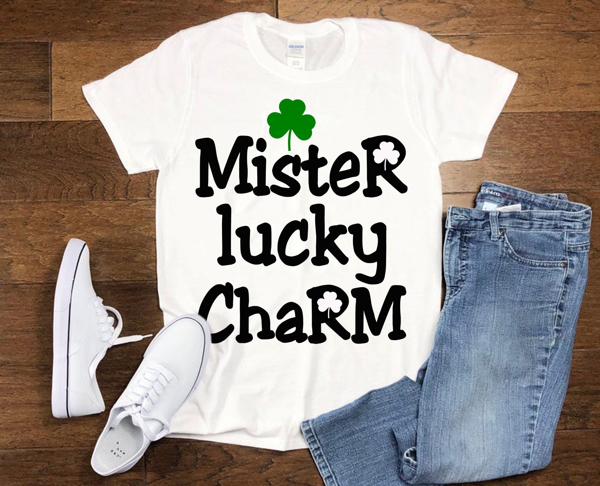 Mister Lucky Charm T-Shirts, Couple St. Patrick&#39;s Day T-shirt, St. Patrick&#39;s Day, Miss Lucky Charm, Funny St Patrick Tee, Lucky in Love - plusminusco.com