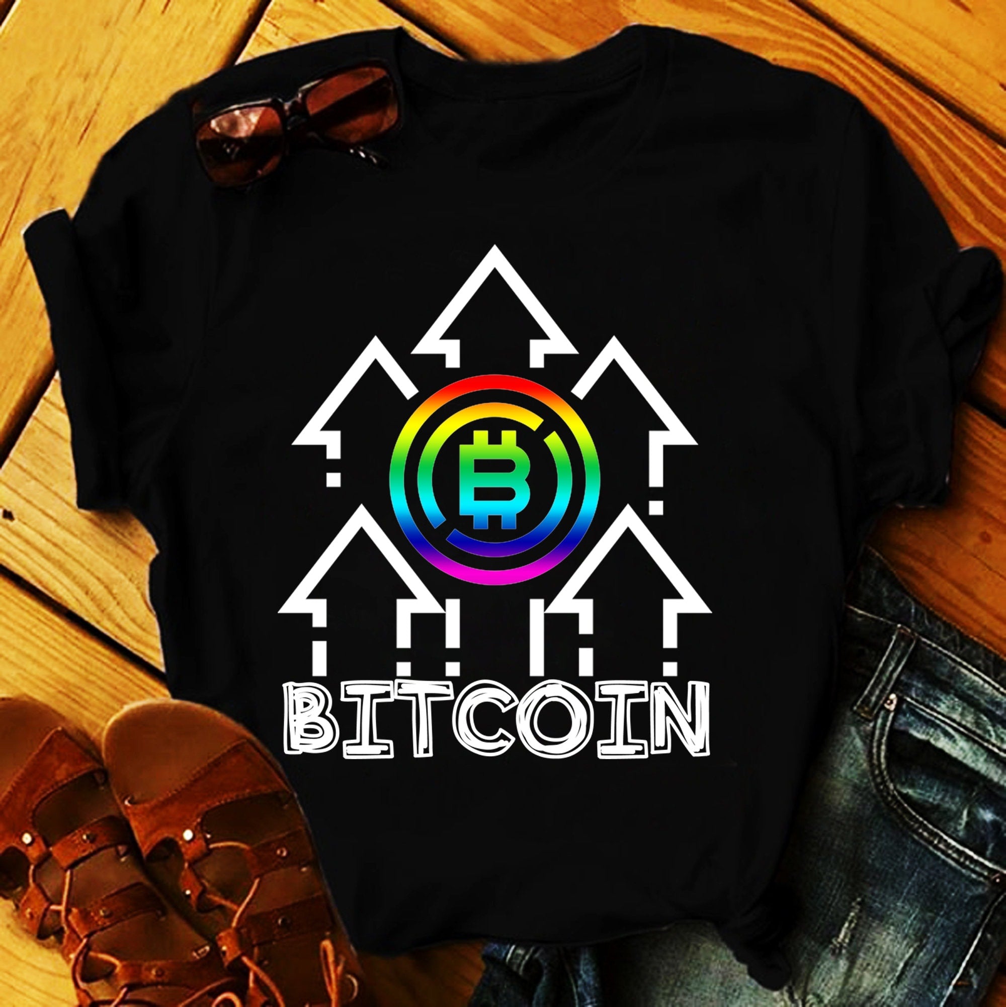 Bitcoin-Grafik-Shirt, Krypto-Shirt, Bitcoin-T-Shirt, Investor-Shirt, digitales Geld, Statement-Shirt, BTC-T-Shirt, Kryptowährungs-Shirt – plusminusco.com