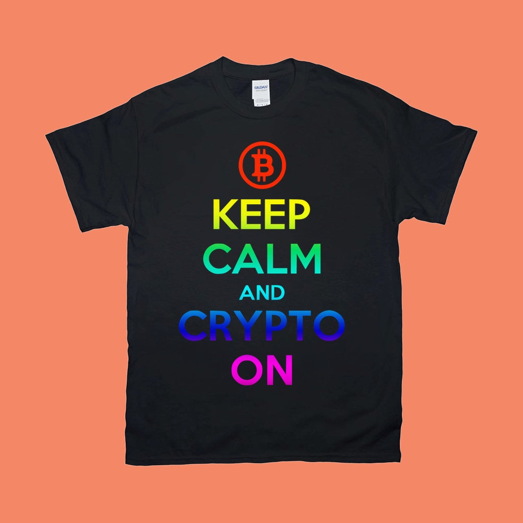 Keep Calm And Crypto On | Bitcoin TEE,HODL CRYPTO, Bitcoin, Bitcoin gift ideas, Plan B Bitcoin - plusminusco.com