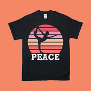 요가 | 평화 | 레트로 티셔츠, 요가 티셔츠, 남성용 티셔츠, 여성용 티셔츠, 요가, 동기 부여, 긍정적인 마음 Positive Vibes - plusminusco.com