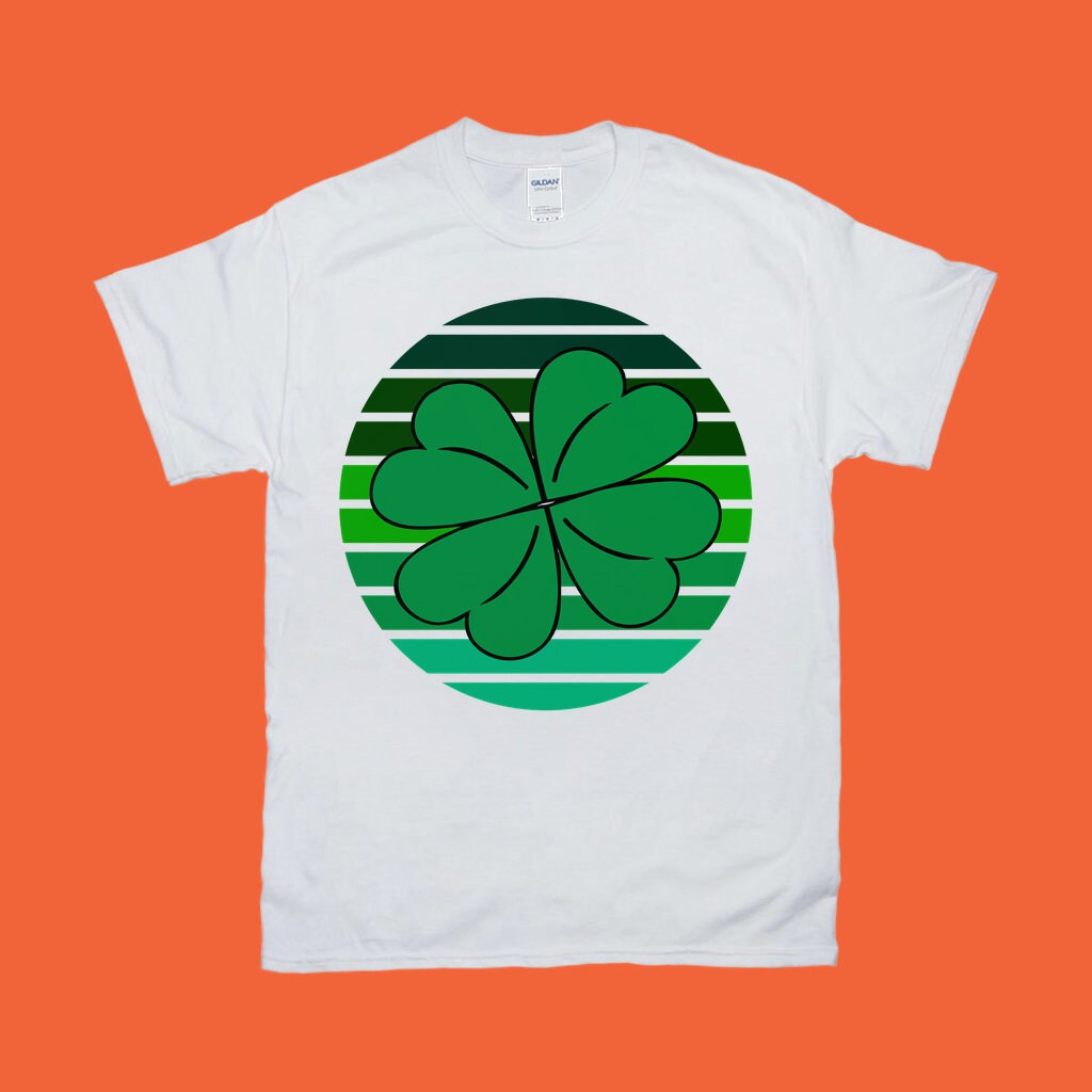 Koszula Leaf Clover St Patricks Day, czterolistna koniczyna koszula, Shamrock Shirt, St Patrick Shirt, St Patricks Day Shirt, irlandzka koszula, retro koszula - plusminusco.com