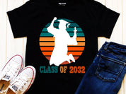 Classe de 2032 | T-shirts rétro Sunset, cadeau de remise des diplômes, chemise senior rétro, chemise de remise des diplômes, chemise de classe 2032, chemise senior 2032 - plusminusco.com