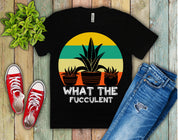 What The Fucculent | Ретро тениски Sunset, тениска The Fucculent, тениска за градинарство, риза за сукулент, подарък за градинарство на растения, риза с кактус - plusminusco.com
