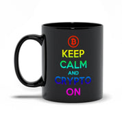 Keep Calm And Crypto On Black Mugs Bitcoin Black Mugs, Bitcoin gift ideas, Bitcoin Mug, Crypto Beliver, Crypto HODLER Mug, Hodl Mug, Plan B Bitcoin, Retirement HODL - plusminusco.com