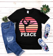 Yoga | Frieden | Retro-T-Shirts, Yoga-T-Shirt, T-Shirt für Männer, T-Shirt für Frauen, Yoga, motivierend, positiver Geist, positive Stimmung – plusminusco.com