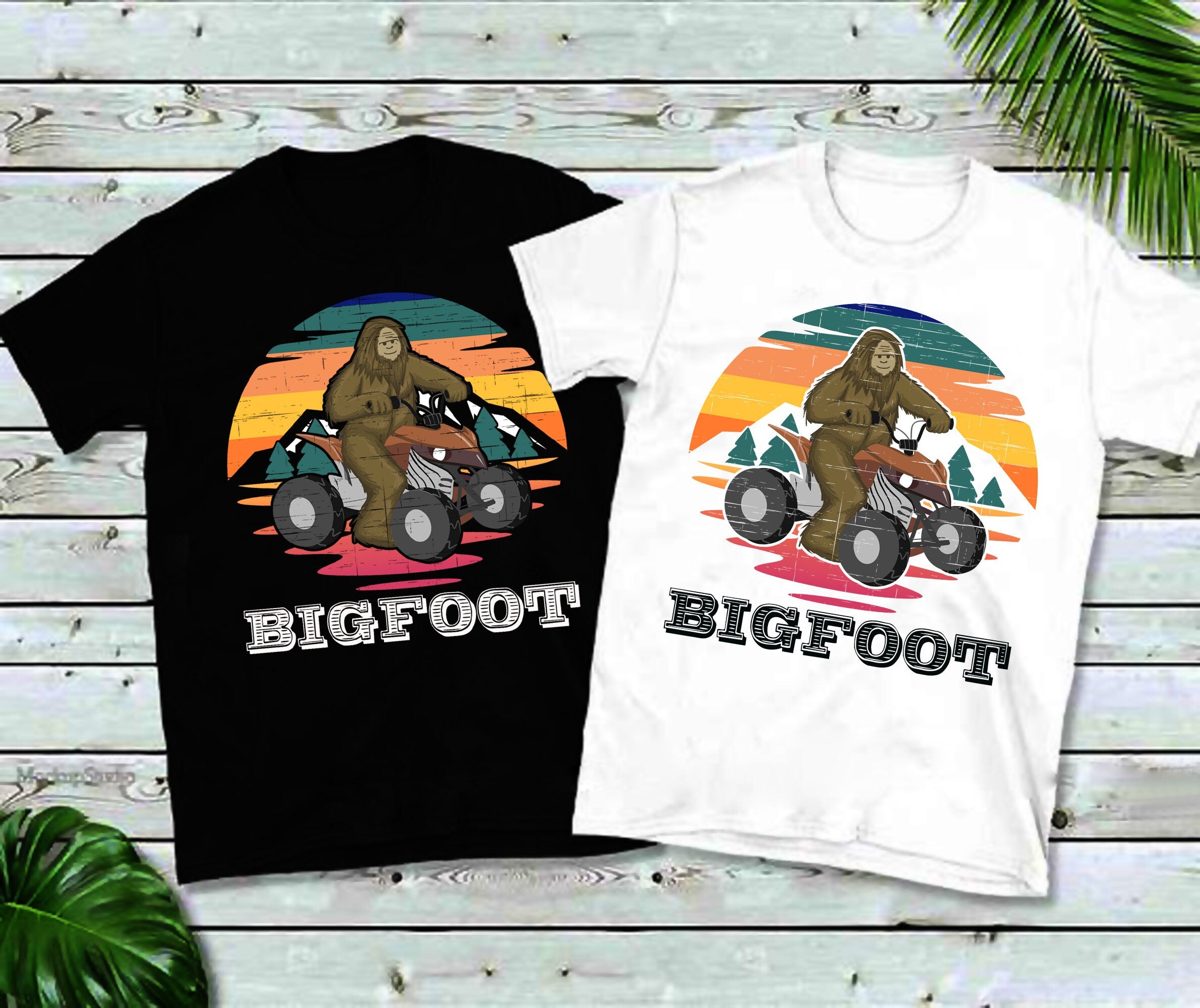 Bigfoot Atv Ride | Retro T-shirts, ATV-gave, Quad-gave, Quad-T-shirt, ATV-kørsel, ATV-løb, ATV-gave - plusminusco.com