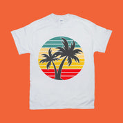 Tropical Sunset unisex särk || Beach Tropical Sunset särk || Troopiline puhkusesärk || Vintage Summer Tee Shir - plusminusco.com