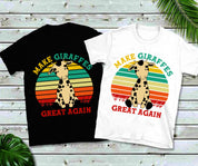 Zürafaları Yeniden Harika Hale Getirin | Retro Gün Batımı Tişörtleri - plusminusco.com