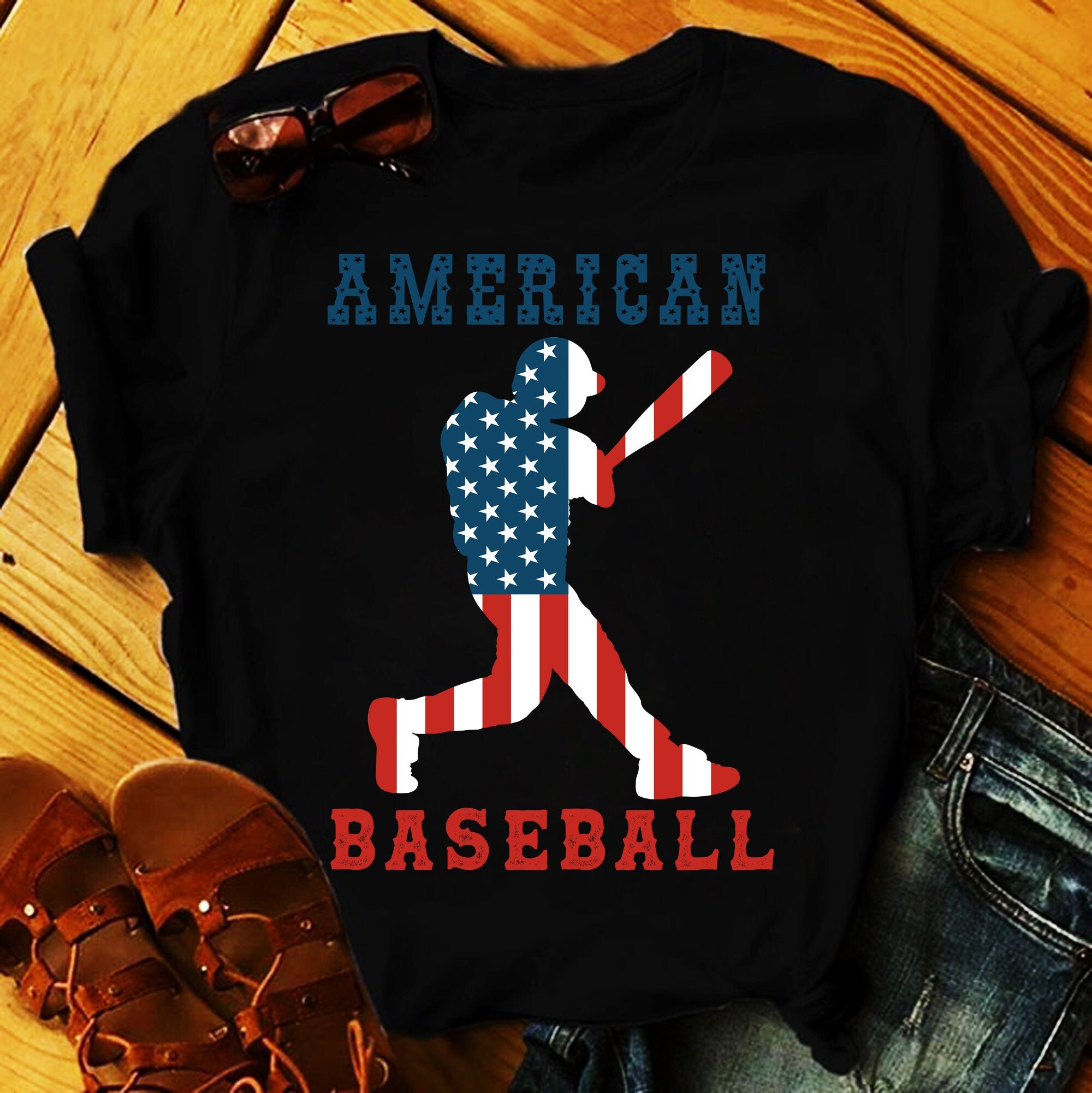 American Baseball | American Flag T-Shirts,Baseball Shirt, Baseball Shirts, Baseball Mom,Baseball Birthday Party,  Baseball Gifts for Boys - plusminusco.com
