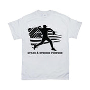 Stars & Strikes Forever | Baseball | American Flag T-Shirts, Baseball Shirts, Baseball Mom,Baseball Birthday Party, Baseball Gifts for Boys American Baseball, American Flag Shirts, Baseball Bday Party, Baseball Birthday, Baseball Gifts, Baseball Mom, Baseball Player, Baseball Shirt, Men's Baseball Flag, Patriotic America, Patriotic Baseball, Stars strikes mom, Stars and Strikes - plusminusco.com