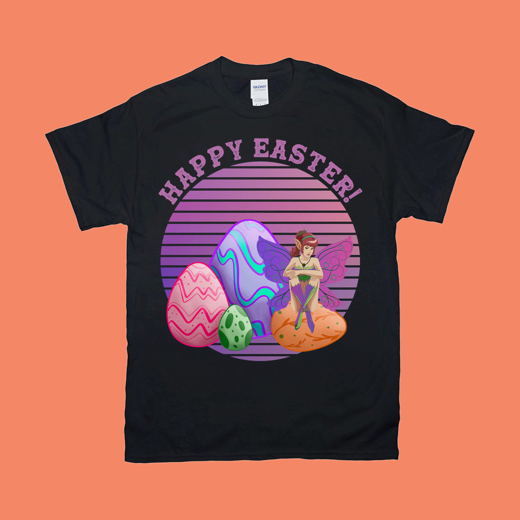 Gelukkig Pasen! | Fee-eieren | Zonsondergang T-shirts - plusminusco.com