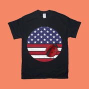 Mārīte Round | American Flag Distressed Dark T-krekli - plusminusco.com