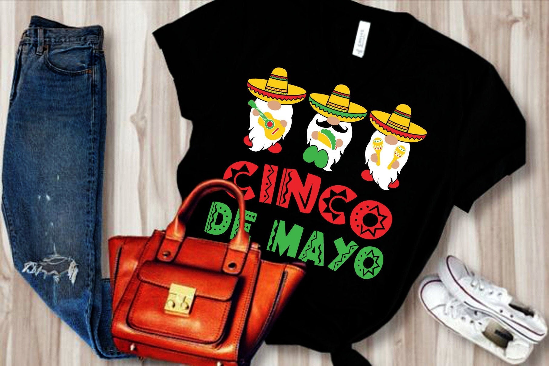 Cinco De Mayo | Kaos Gitar, Kemeja Happy Cinco De Mayo,Cinco De Mayo Gnomes,Down To Fiesta,Cinco De Mayo Fiesta,Kemeja Liburan,Mexico S - plusminusco.com