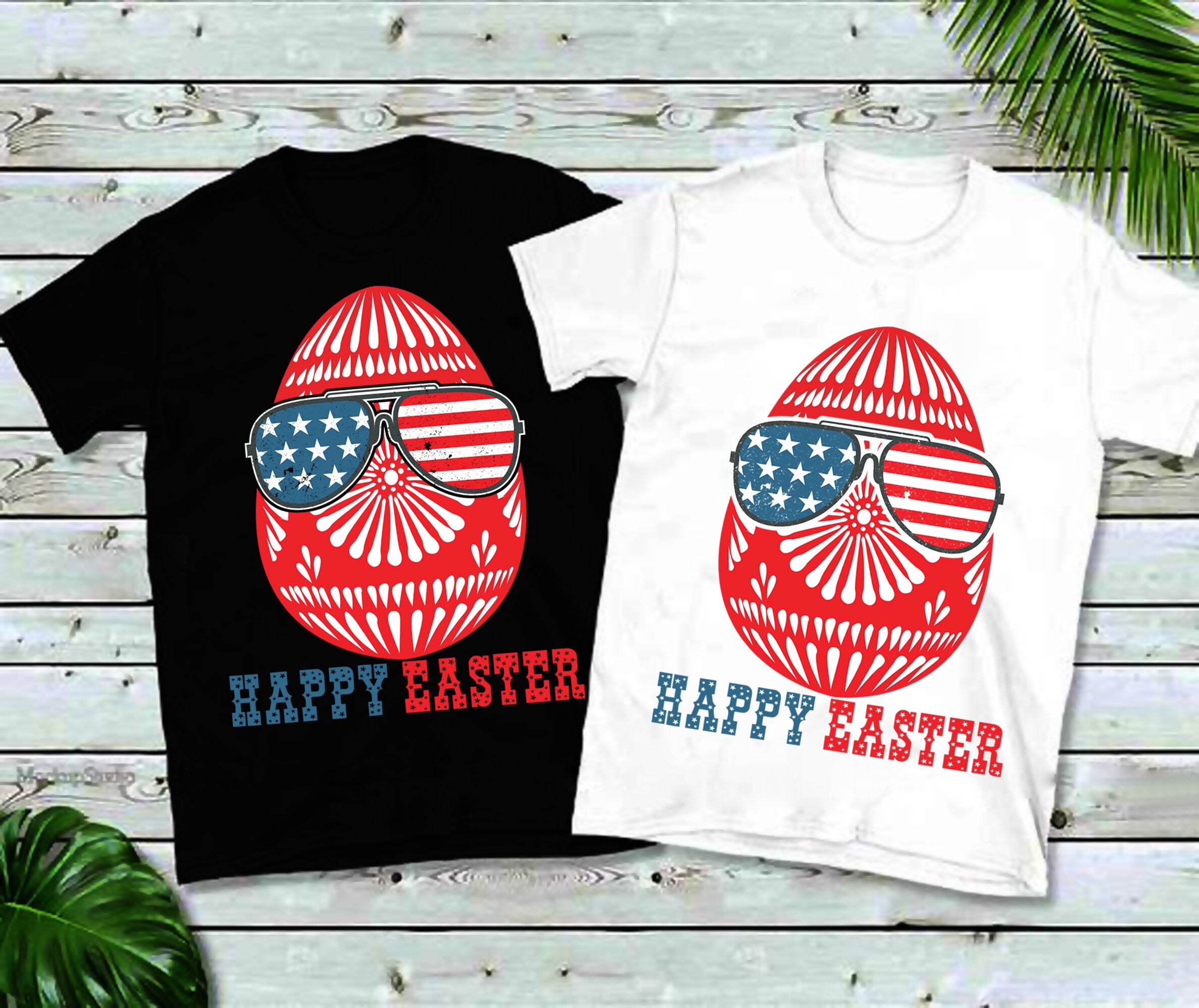Glædelig påske, American Flag T-shirts, Happy Easter T-shirt, Bunny T-shirt, Bunny Sunglasses Shirt, Easter Egg Shirt, American Happy Easter - plusminusco.com