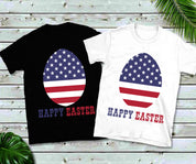 Happy Easter! | Flag T-Shirts,Easter Shirt Womens, Happy Easter T Shirt, Bunny Tshirt, Bunny Shirt, Bunny Ear Shirt, American Easter Egg - plusminusco.com