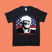 Mist aldrig din forargelse | Bernie Sanders | Circle American Flag T-shirts - plusminusco.com