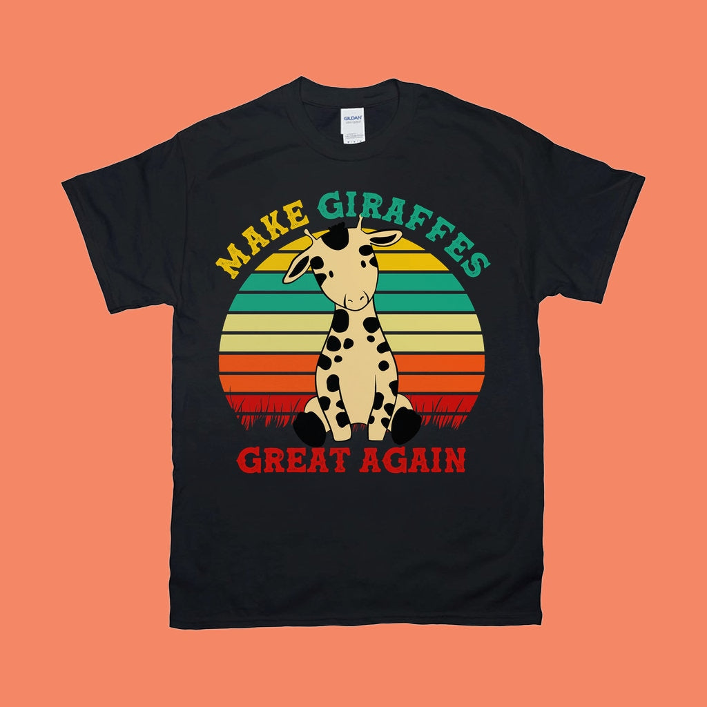 Tedd újra nagyszerűvé a zsiráfokat | Retro Sunset pólók - plusminusco.com
