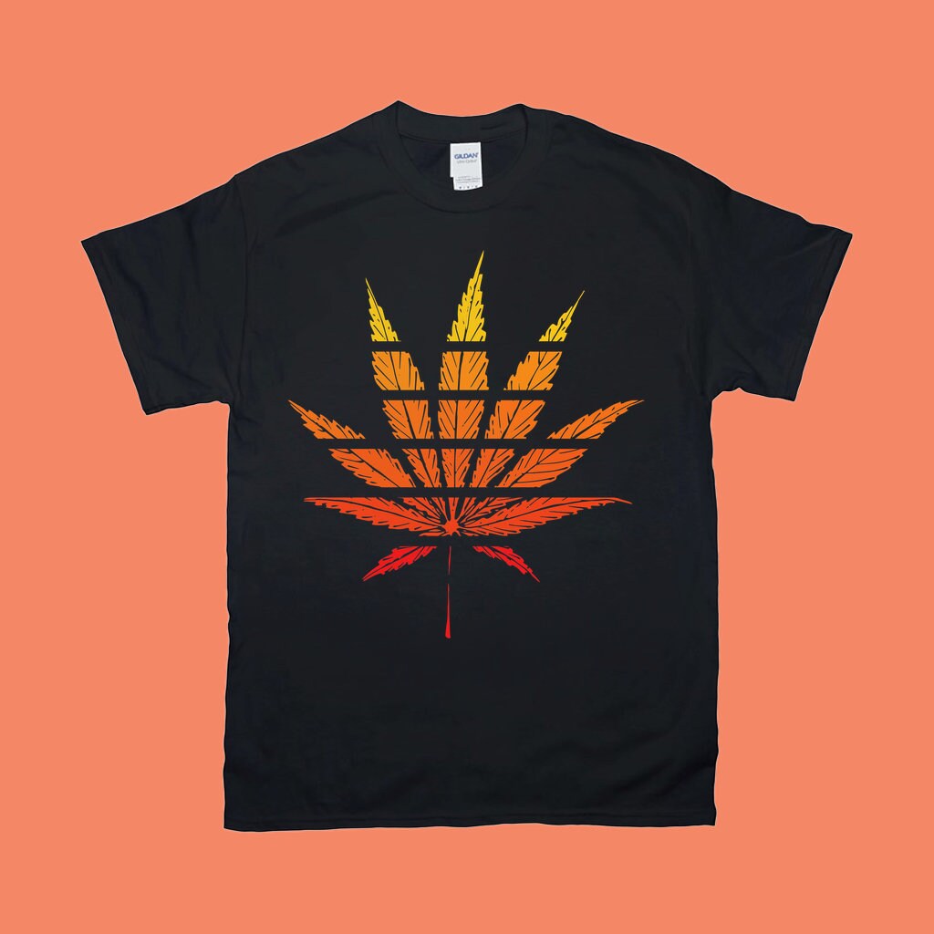 Кашуля з лісцем марыхуаны, футболка з канабісам, рэтра-кашуля Stoner, падарункі Stoner, Weed Lover, кашуля з малюнкамі, адзенне Stoner, падарункі Weed - plusminusco.com