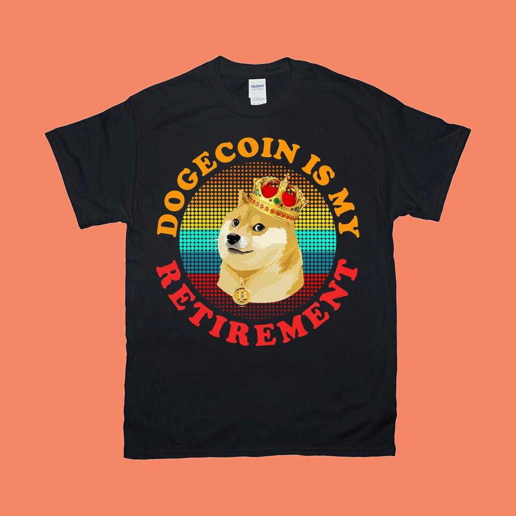 Dogecoin Is My Retirement | 7 Colors Dots | Retro Sunset| Funny Doge Coin Crypto Tee,Memecoin Shiba Inu Dog Cryptocurrency, Dogecoin To Moon Crypto Tee, Cryptocurrency, Doge To The Moon, Funny Doge Coin, Memecoin, Shiba Inu Dog - plusminusco.com