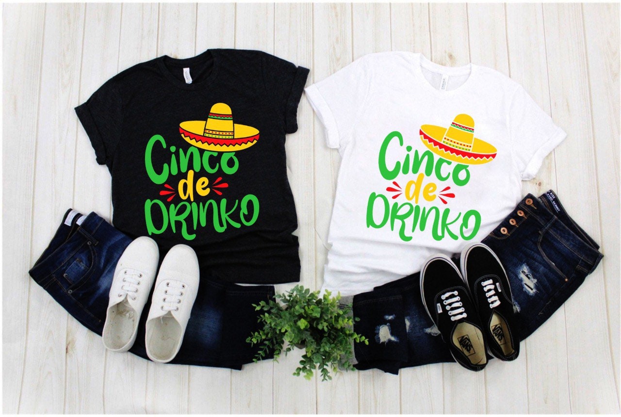 Cinco De Drinko T-skjorter,Cinco De Mayo, Cactus T-skjorter, Happy Cinco De Mayo - plusminusco.com