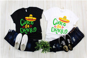 „Cinco De Drinko“ marškinėliai, „Cinco De Mayo“, „Cactus“ marškinėliai, „Happy Cinco De Mayo“ - plusminusco.com