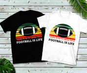 El fútbol es vida | Atardecer retro, camiseta de fútbol, ​​fanático, regalo para ella, regalo para él, deportes, regalos de fútbol, ​​papá de fútbol, ​​mamá de fútbol - plusminusco.com