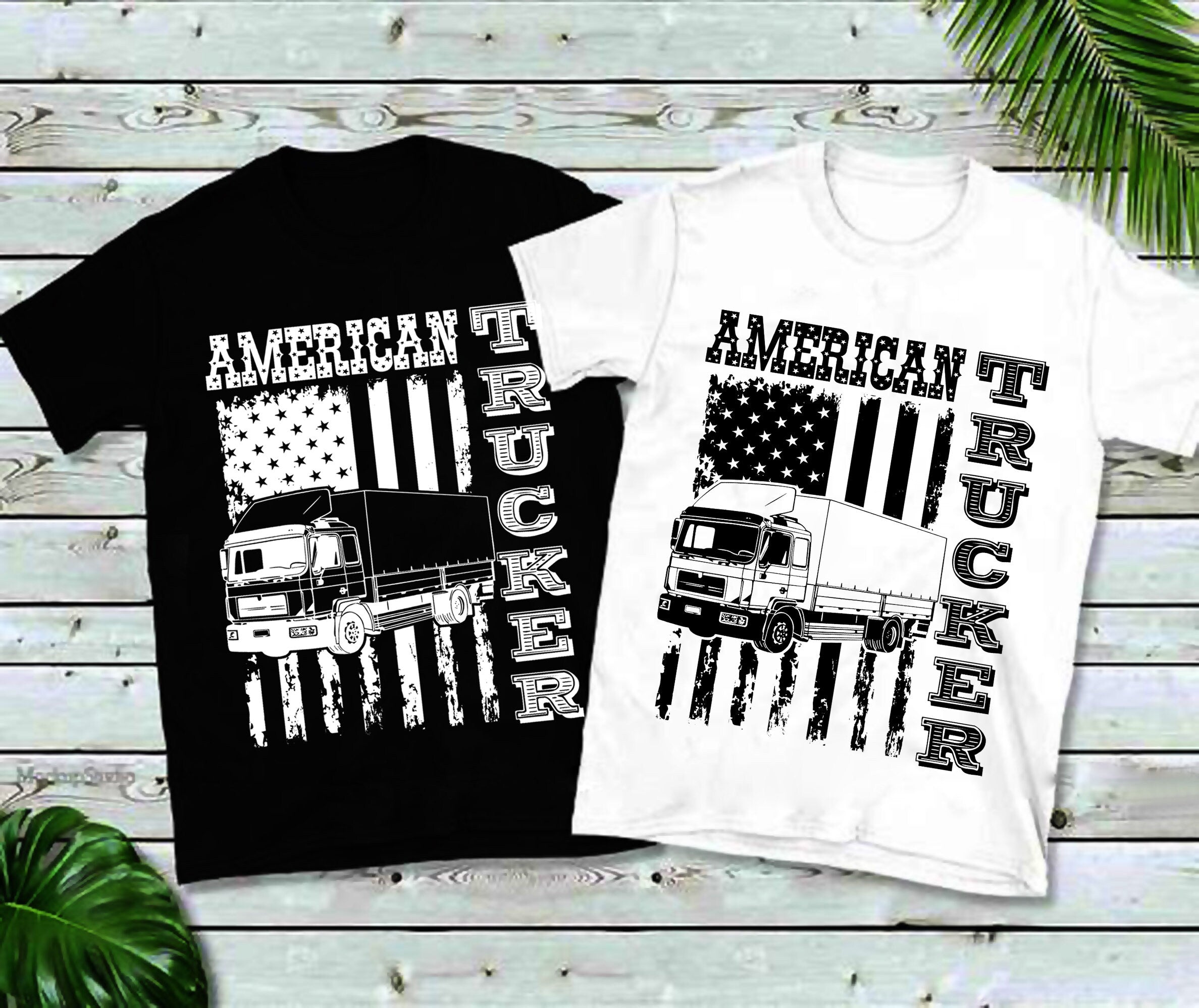 Camionneur américain | T-shirts drapeau américain - plusminusco.com