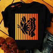 Metulj | Retro majice s kratkimi rokavi ob sončnem zahodu, majica z metulji, majica z metulji Monarch, srčkana majica z metulji, majica z živalmi, srajca za vsak dan, majica Mama - plusminusco.com