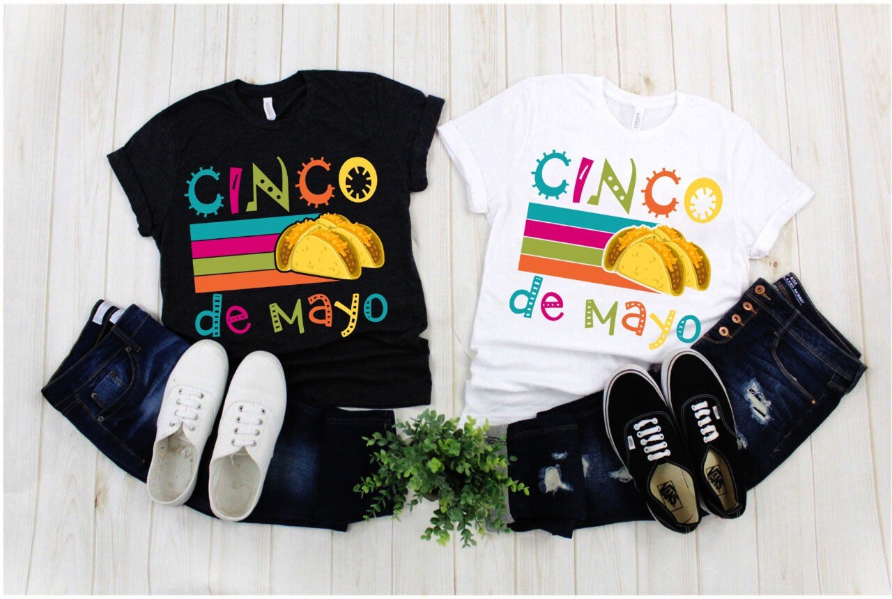 Cinco De Mayo | Tacos | T-shirt retrò al tramonto, proprie di Fiesta, Cinco De Mayo Fiesta, Vacanza, Messico S, , margarita con la mia, senoritas - plusminusco.com