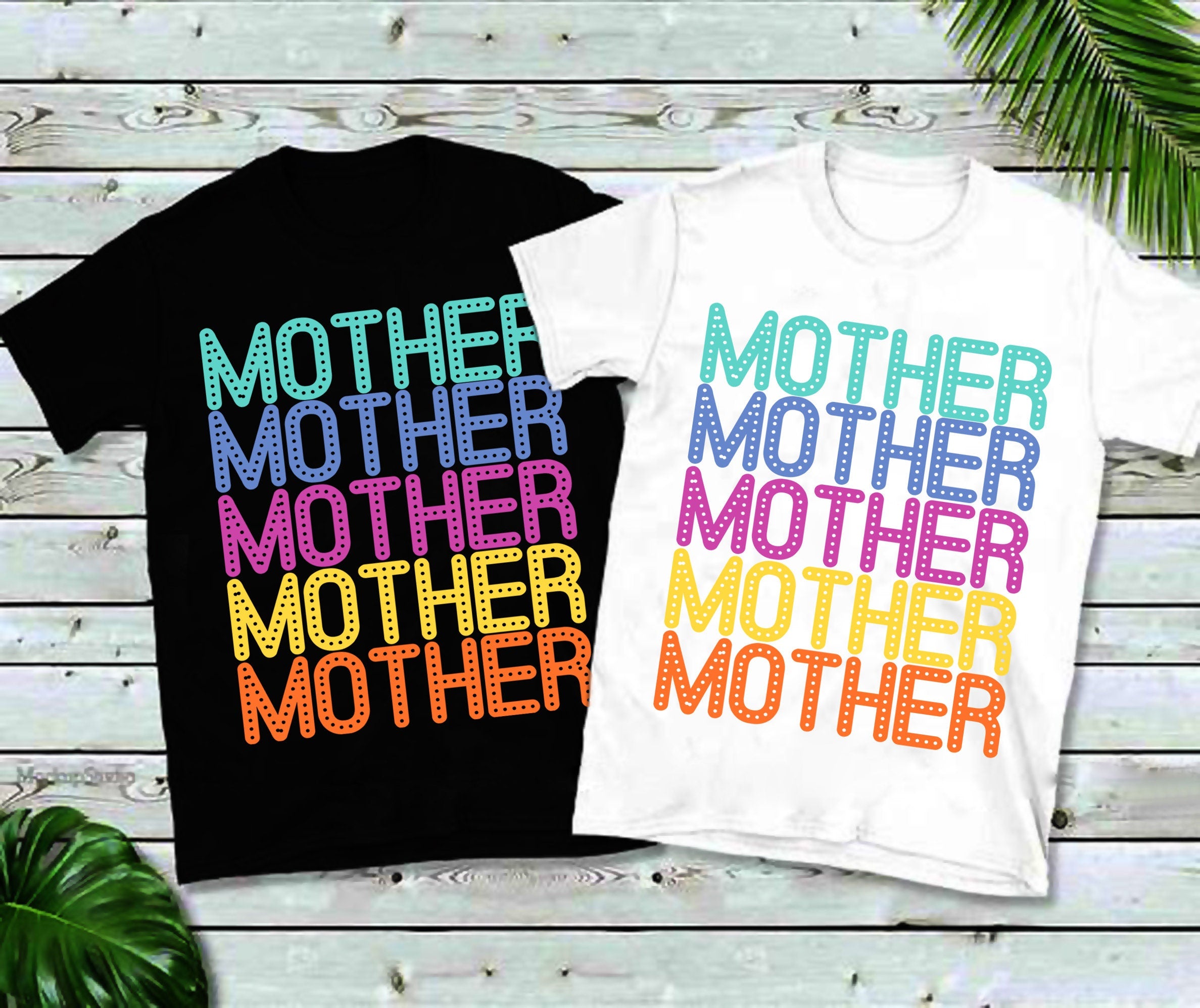 Ema mitmevärvilised T-särgid, emadepäeva kingitus, emadepäeva särk, kingitus emale, ema sünnipäevakingitus - plusminusco.com