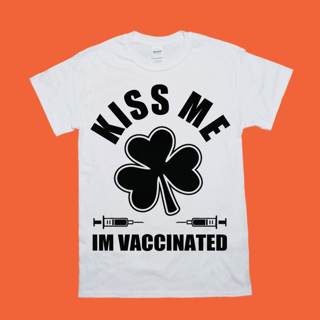 „Bučiuok mane paskiepytas“ marškinėliai, „Pro Vaccine“, „Pro Science“, „Retro“, „Juokingi skiepų marškinėliai“, „Apkabink mane, aš esu paskiepytas“, „Skiepų supratimas“, - plusminusco.com